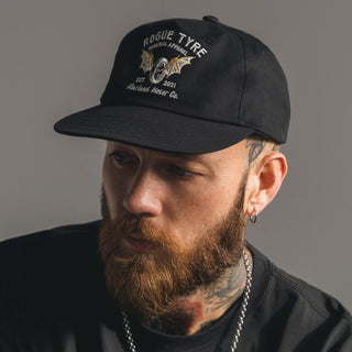 The Macleod Motor Co Rogue Tyre Unstructured Cap available at Veloce Club