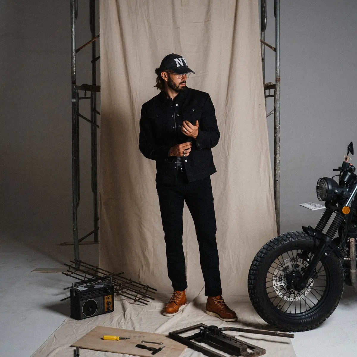 Silk Road Carpenter Motorcycle Trousers in Black | Veloce Club