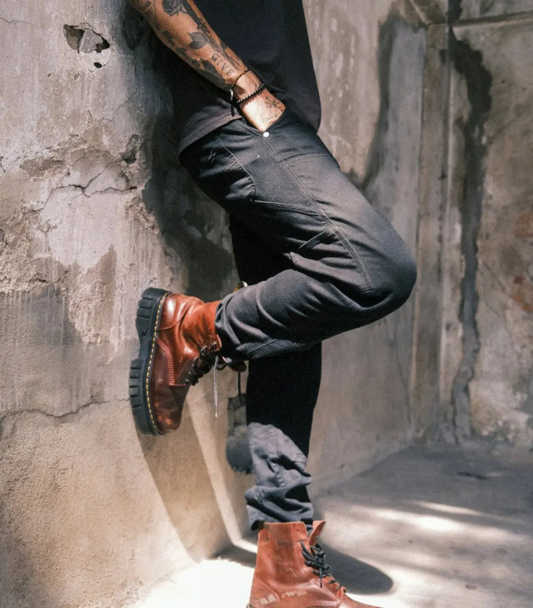 Silk Road Carpenter Motorcycle Trousers in Black Silk Road