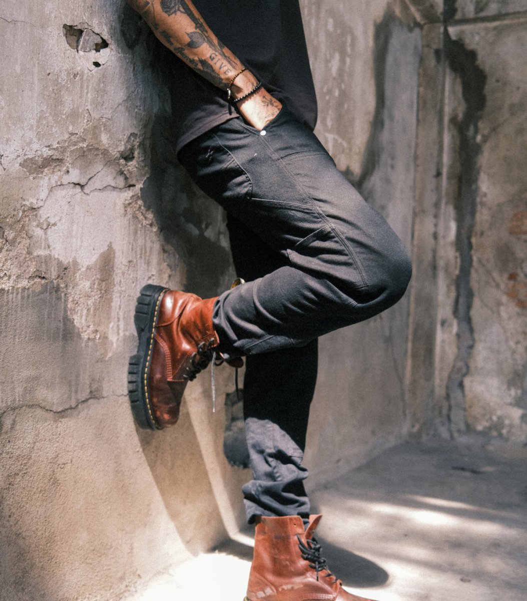 Silk Road Carpenter Motorcycle Trousers in Black