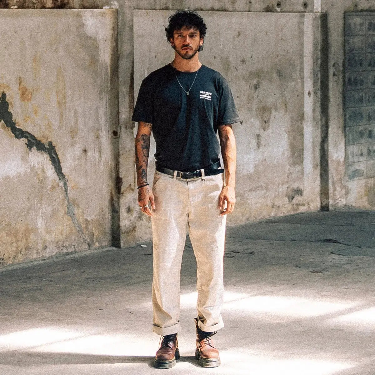 Silk Road Dispatch Motorcycle Trousers in Off-white