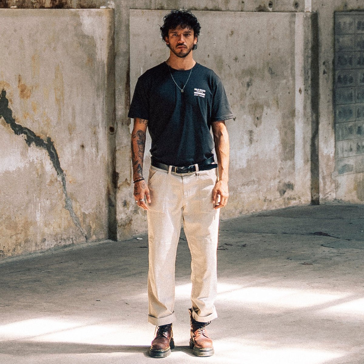 Silk Road Dispatch Motorcycle Trousers in Off-white