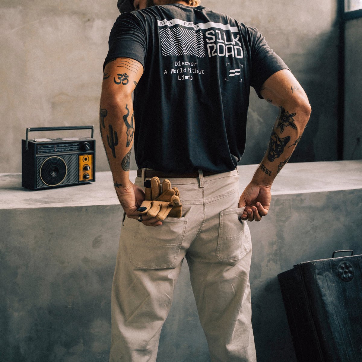 Silk Road Dispatch Motorcycle Trousers in Off-white