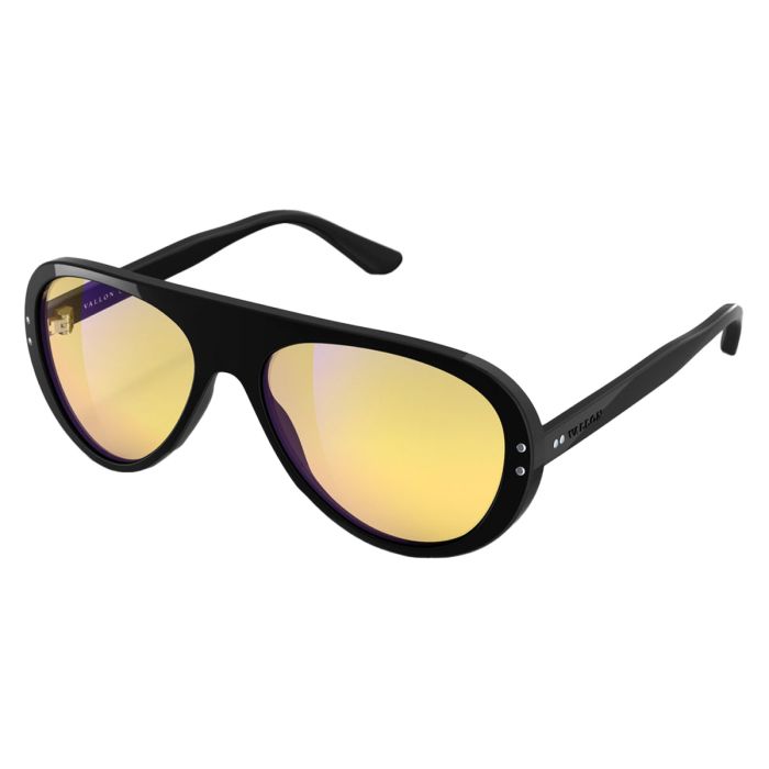 VALLON Moto Aviator Sunglasses in Black and Yellow