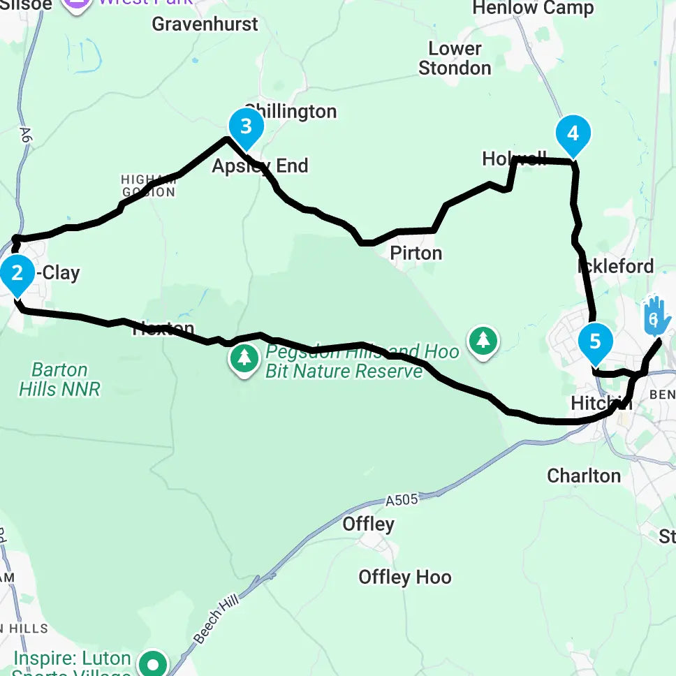 Motorcycle 20mile GPX Sat Nav Route leaving from Veloce Club