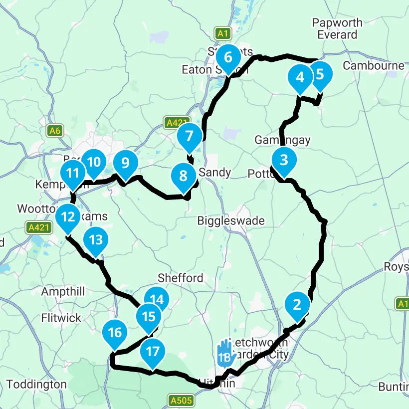 Veloce Club Bedford Circuit 73mile GPX Route