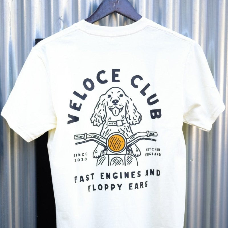 Veloce Club Fast Engines & Floppy Ears T-shirt - available at Veloce Club