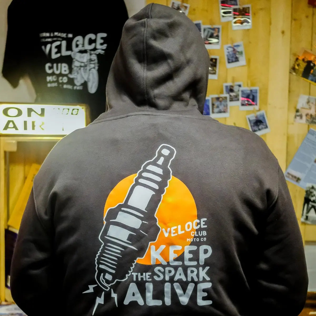 Veloce Club Spark Hoodie in Black - available at Veloce Club