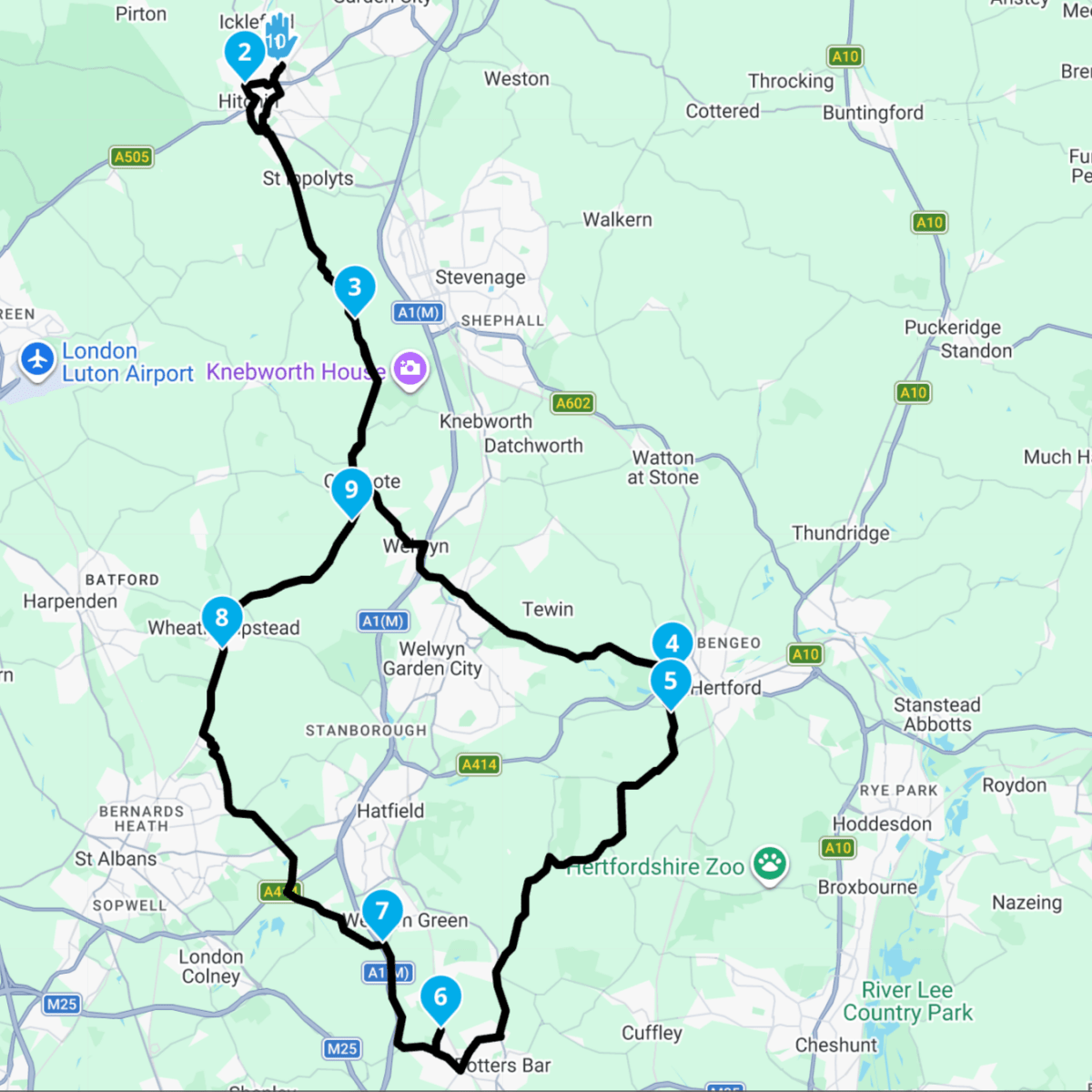 Veloce Club to Alchemy Parts 52mile GPX Route