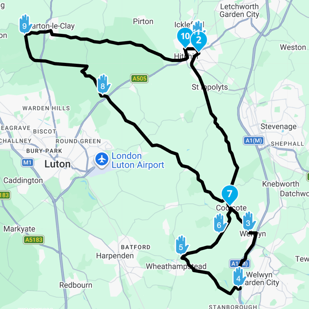 Veloce Club to Wheathampstead Loop 44miles