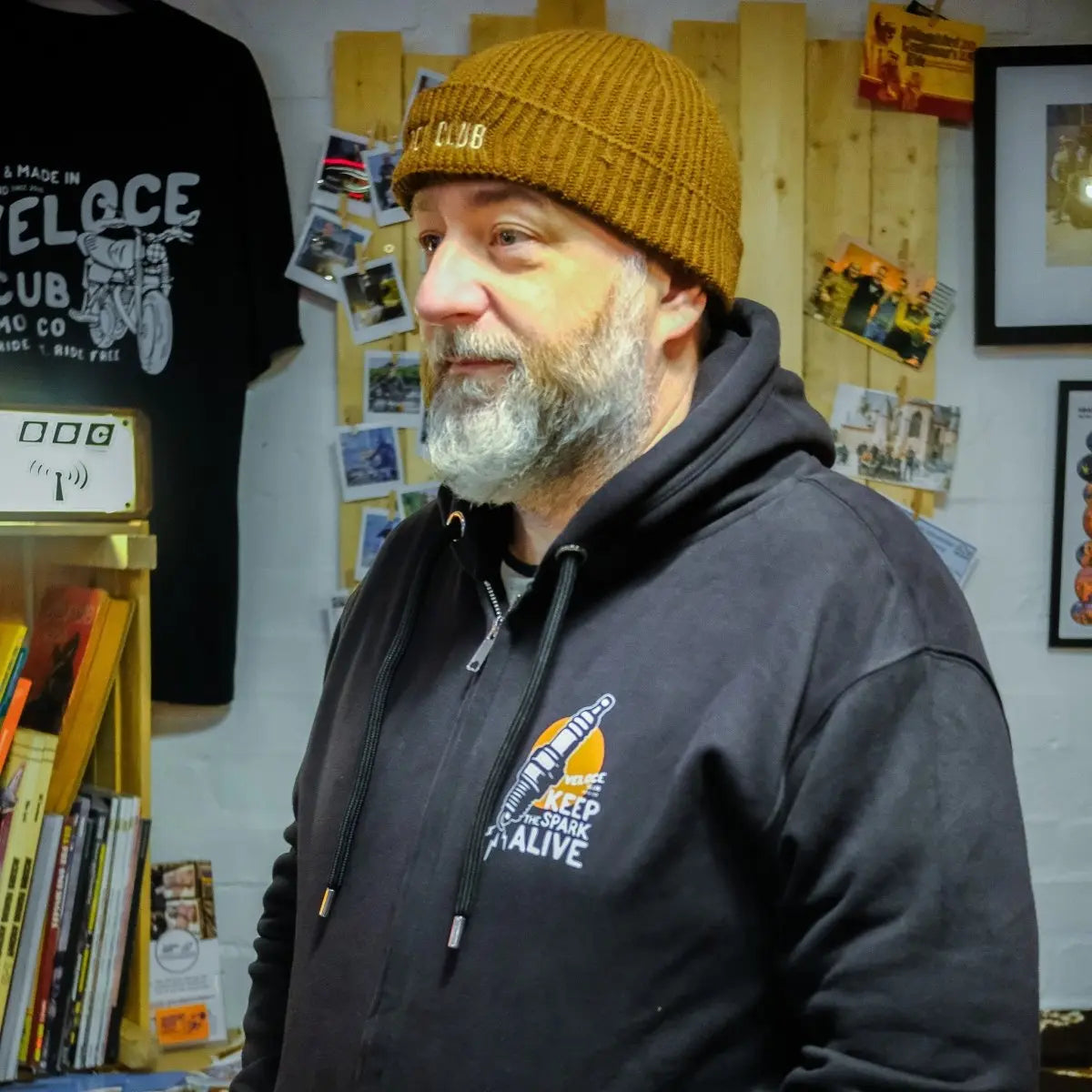 Veloce Club VC01 Fisherman Beanie Cap in Walnut - available at Veloce Club