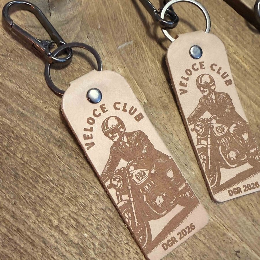 Veloce Club x Distinguished Gentleman’s Ride 2026 Leather Keyring