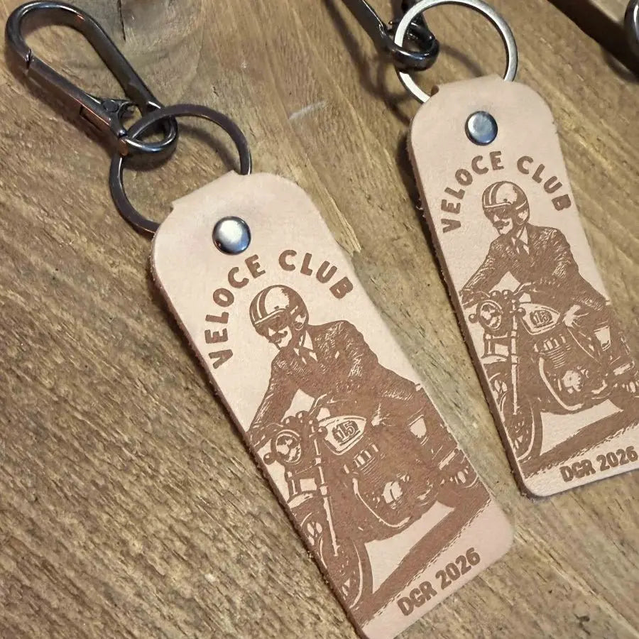 Veloce Club x Distinguished Gentleman’s Ride 2026 Leather Keyring