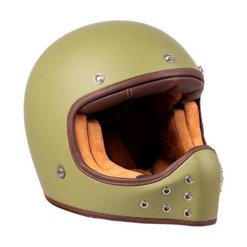 By City The Rock Motorcycle Helmet in Green | Veloce Club