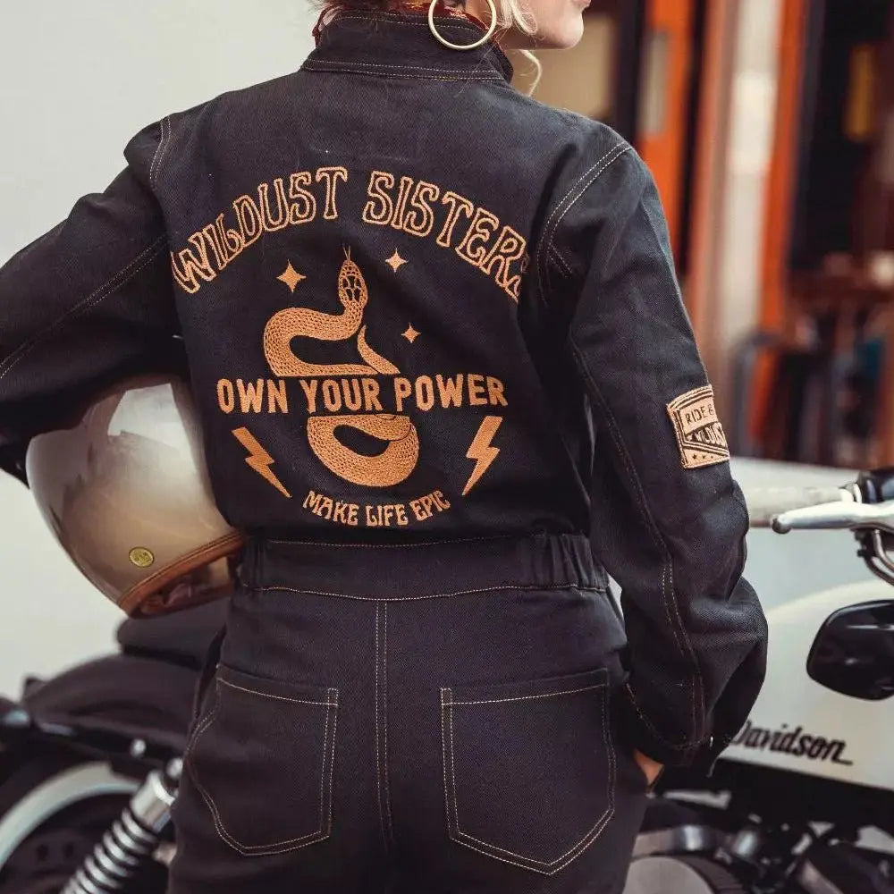 Wildust Sisters Aviator Ladies Jumpsuit - Asphalt | Veloce Club