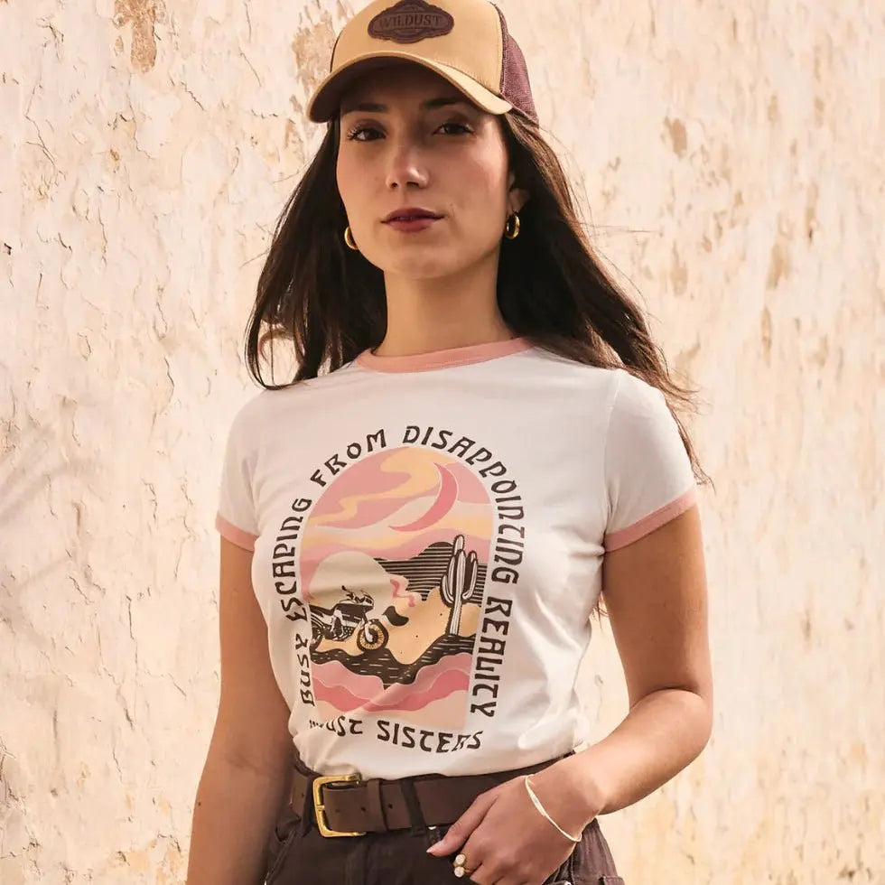 Wildust Sisters Desert Ride Ringer T-Shirt | Veloce Club