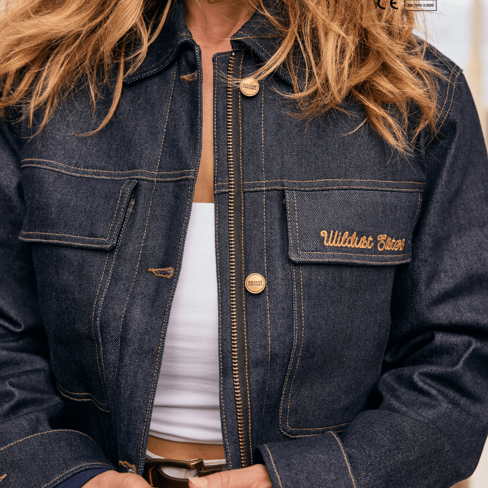 Wildust Sisters Heritage Denim Jacket available at Veloce Club