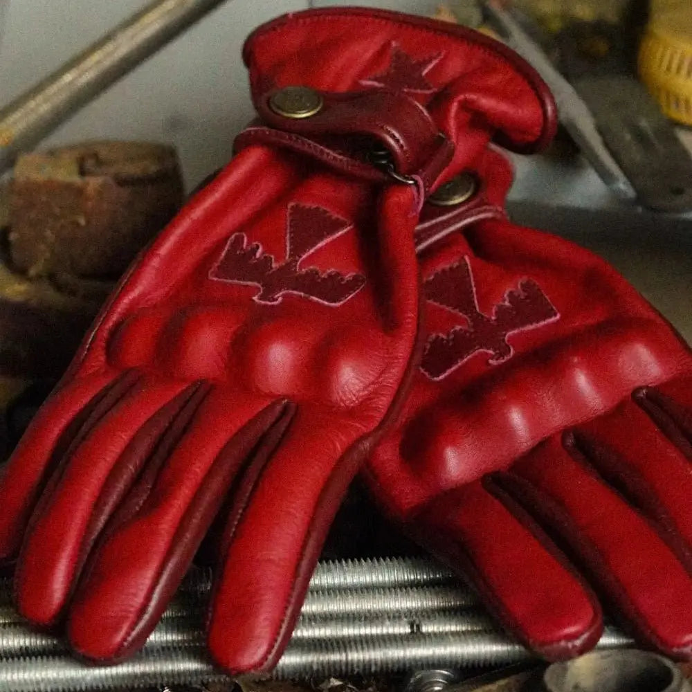 Wildust Sisters Sunclaw Women's Motorcycle Gloves - Red | Veloce Club