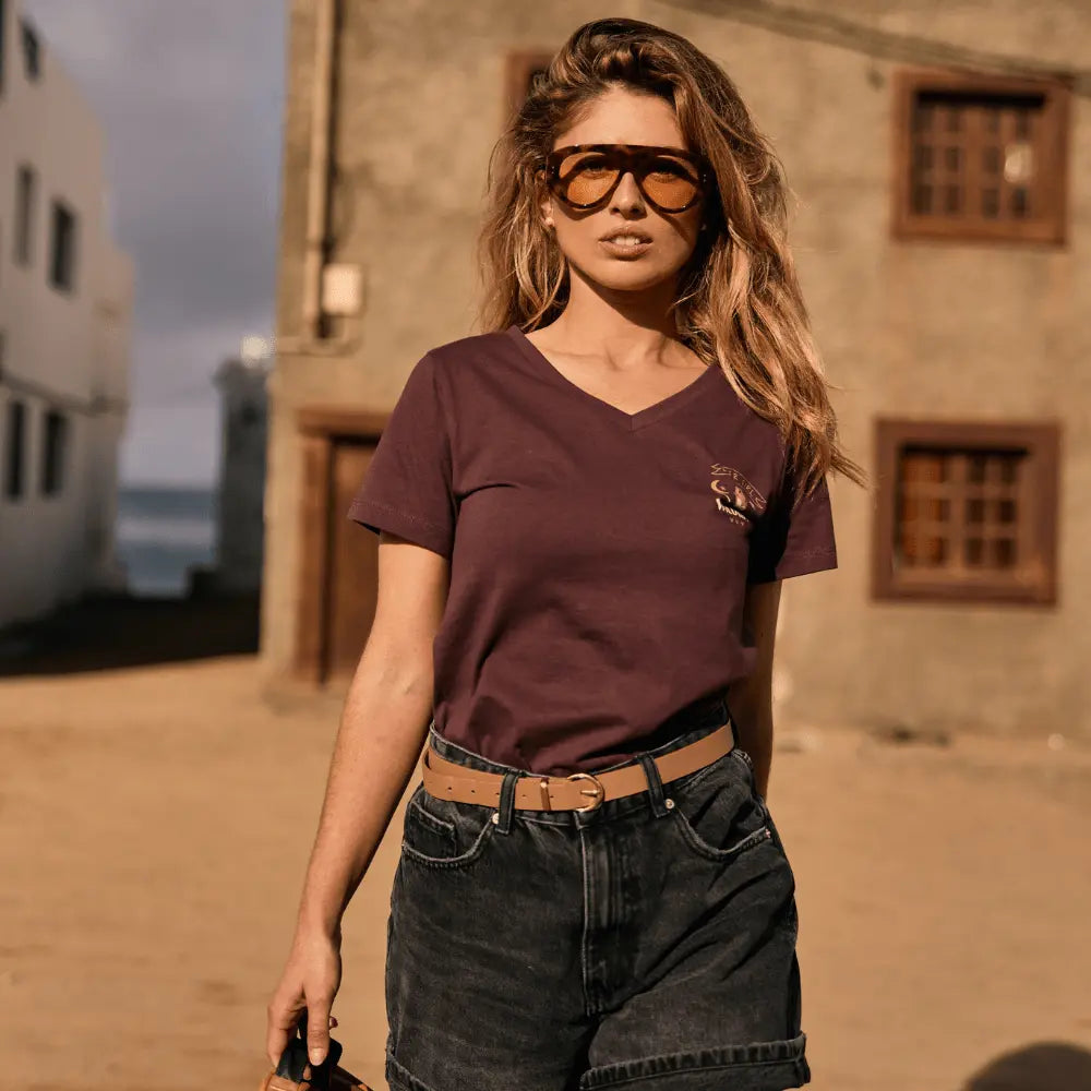 Wildust Sisters Wanted & Wild T-Shirt in Brown