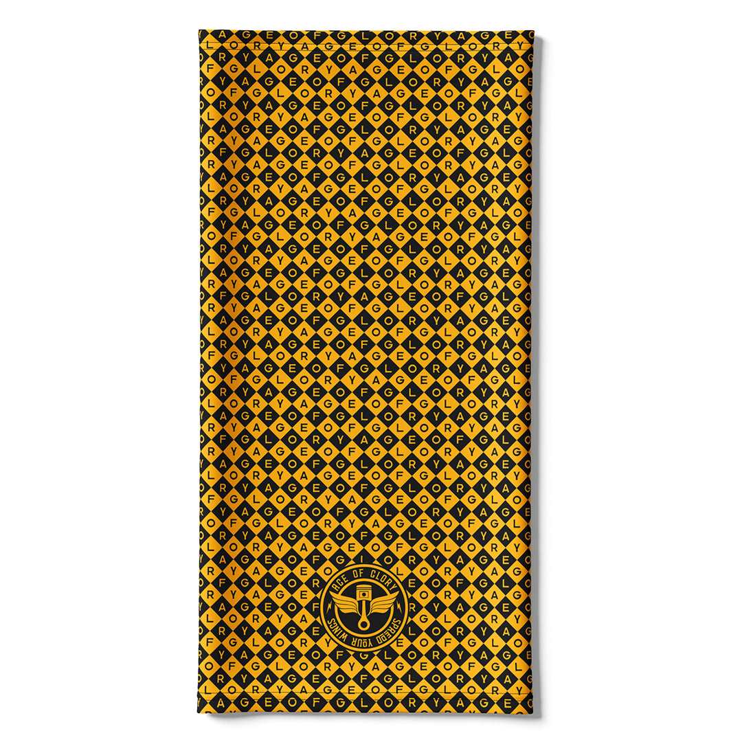 Age of Glory Diamonds Neck tube in Yellow & Black | Veloce Club