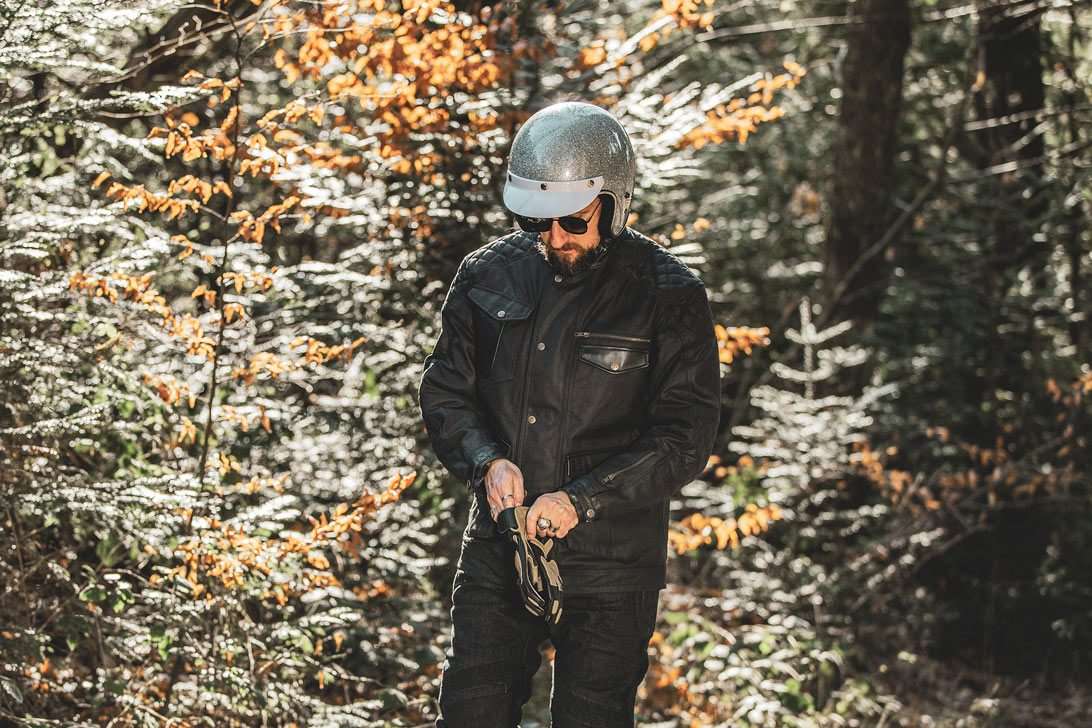 Age of Glory Mission Waxed Cotton Jacket in Black