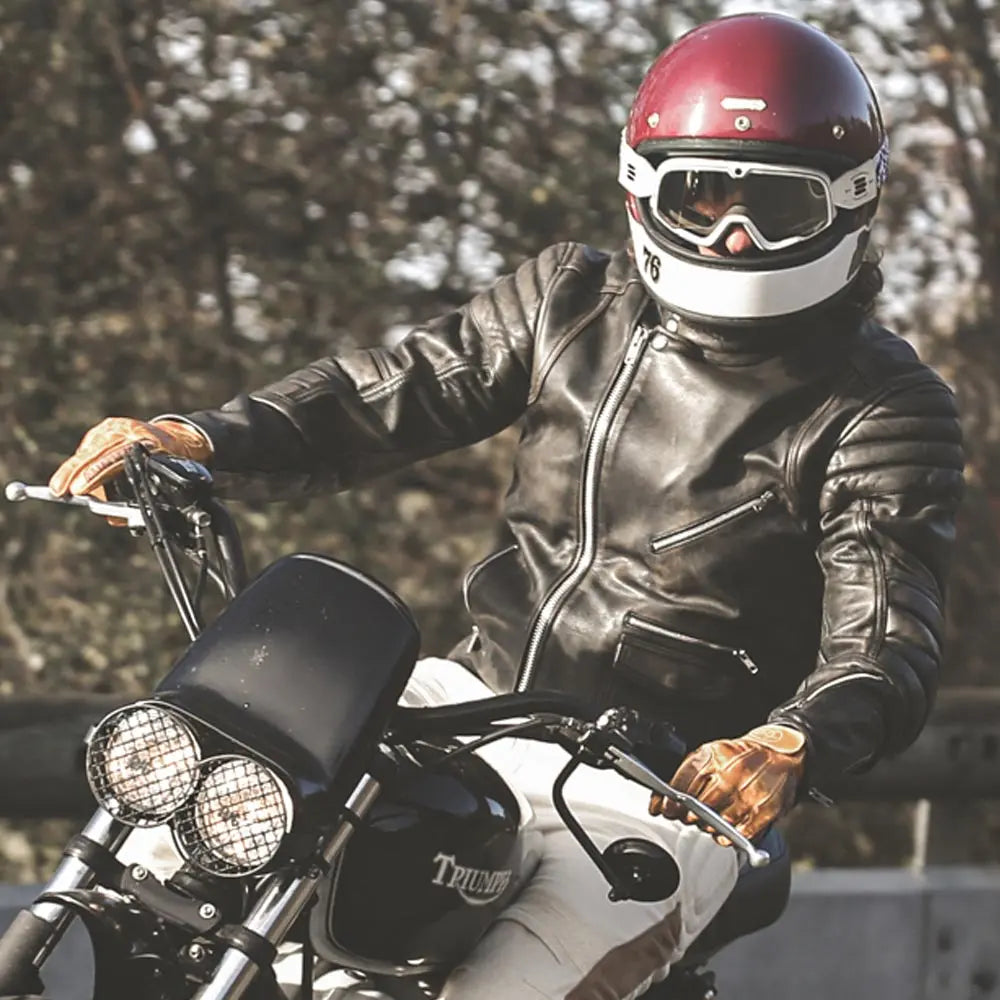 Age of Glory Rocker Leather Jacket in Black