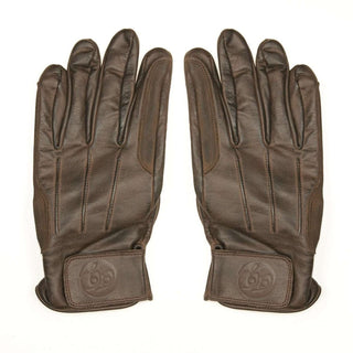 Age of Glory Rover Leather CE Waxed Gloves in Brown