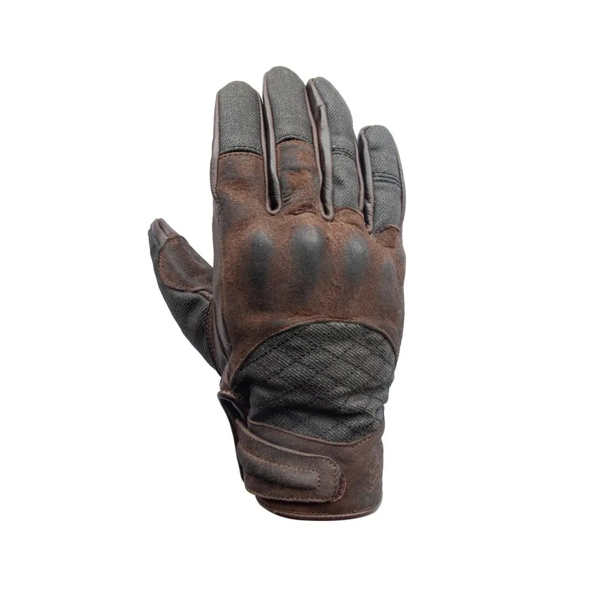 Age of Glory Shifter Gloves Brown Leather & Denim | Veloce Club