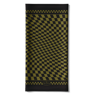 Age of Glory Twisted Checkers Neck tube in Black and Gold