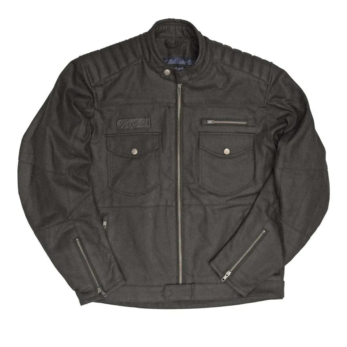 Age of Glory Worker Coated Denim Jacket in Black