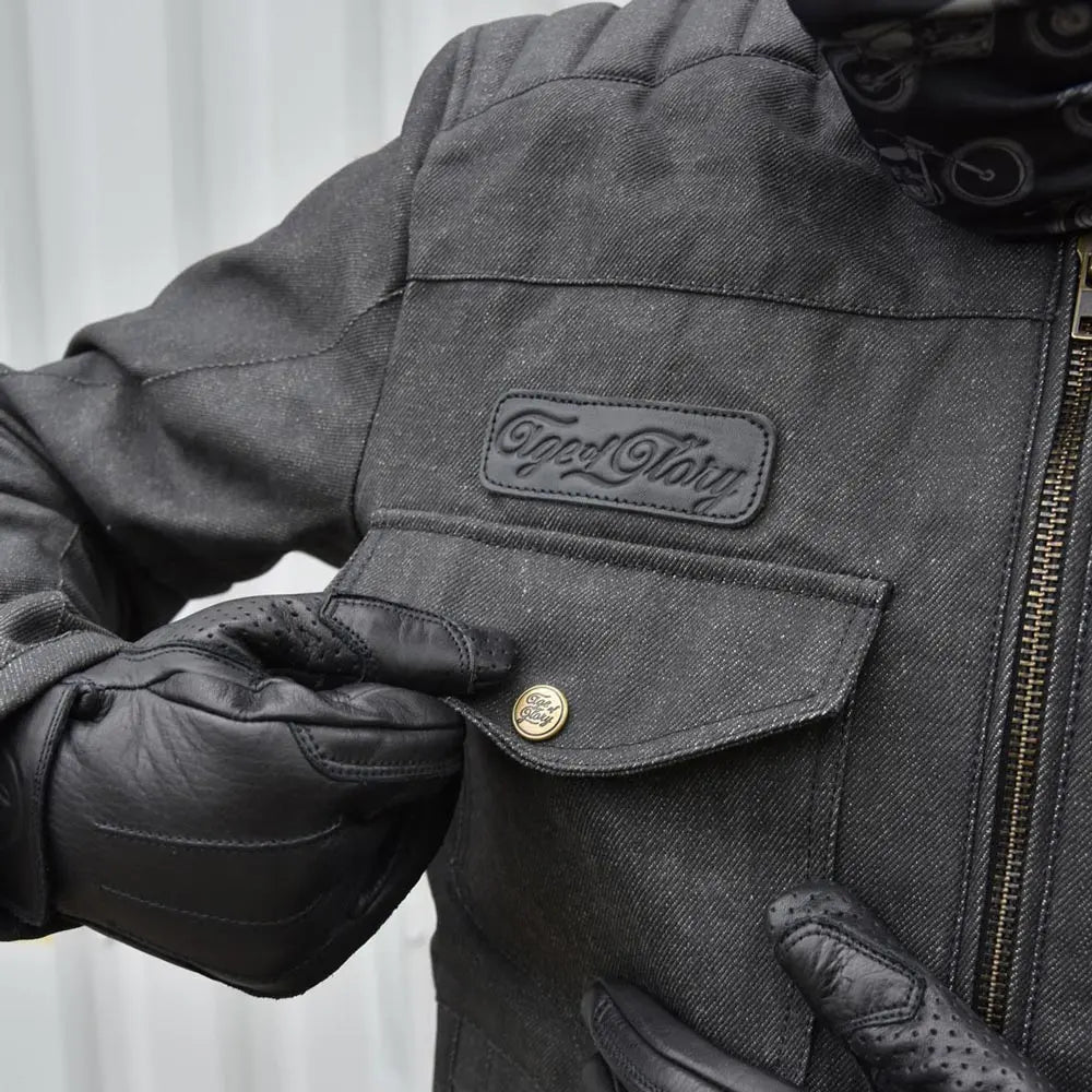 Age of Glory Worker Coated Denim Jacket in Denim
