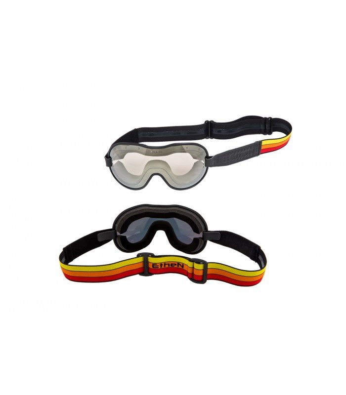 Ethen Cafe Racer Goggles - Orange stripes