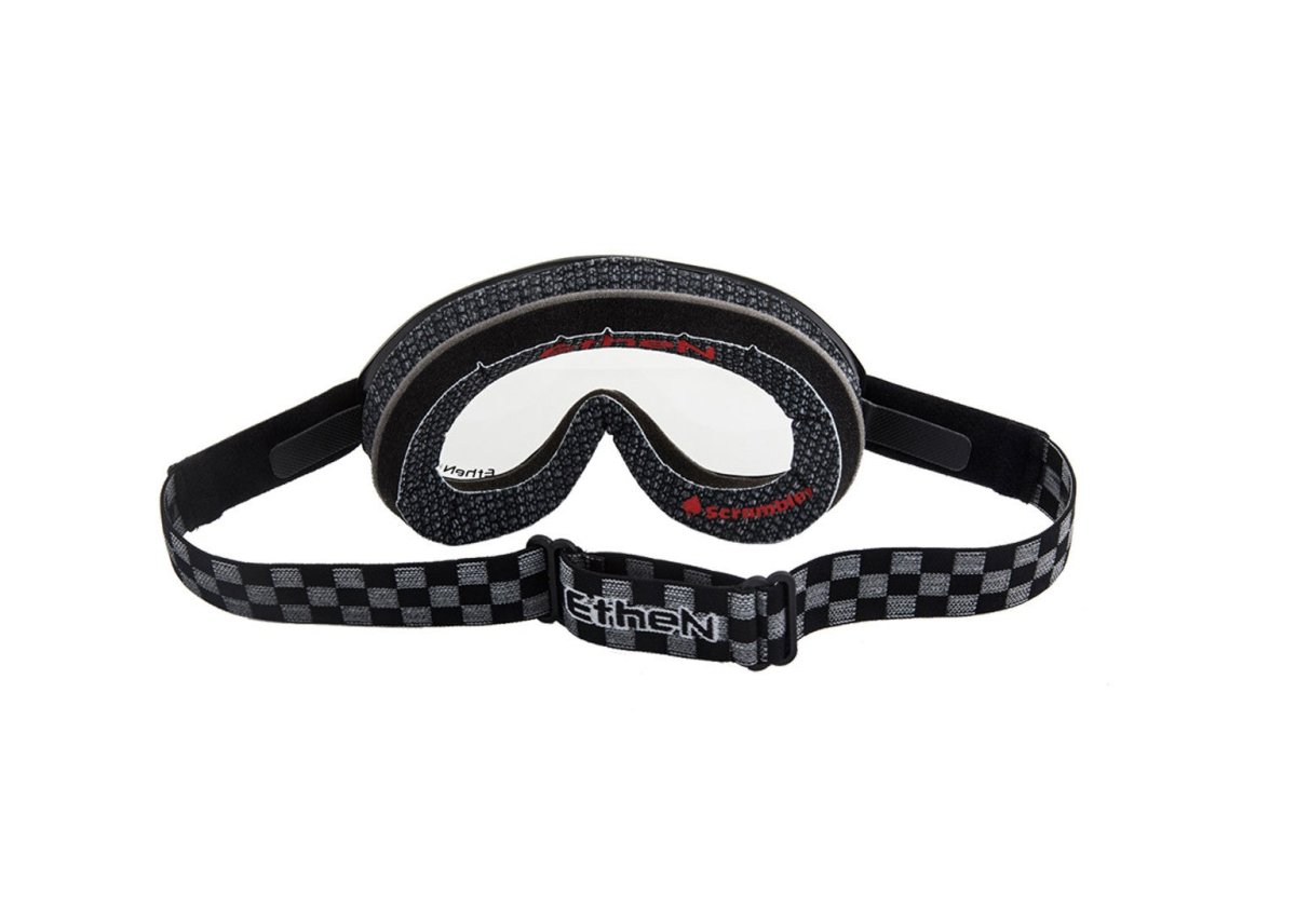 Ethen Scrambler Goggles - Black / Grey chequered