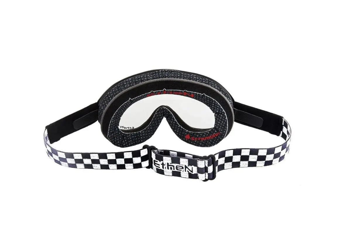 Ethen Scrambler Goggles - Black / White chequered