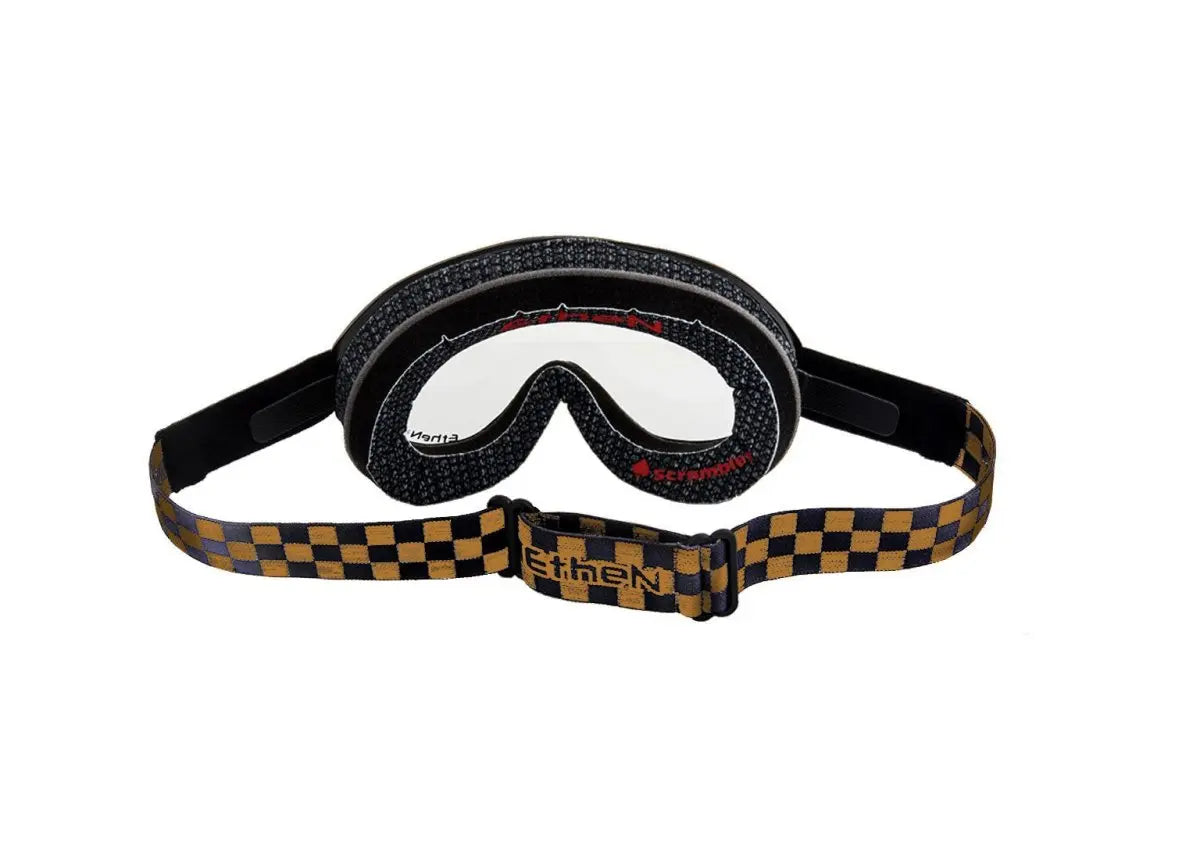Ethen Scrambler Goggles - Black / Yellow chequered