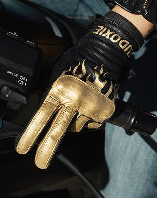 EUDOXIE Jody Burn Women's Gloves in Black and Gold