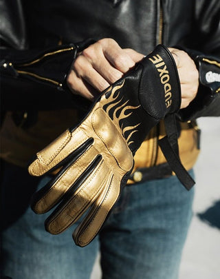 EUDOXIE Jody Burn Women's Gloves in Black and Gold