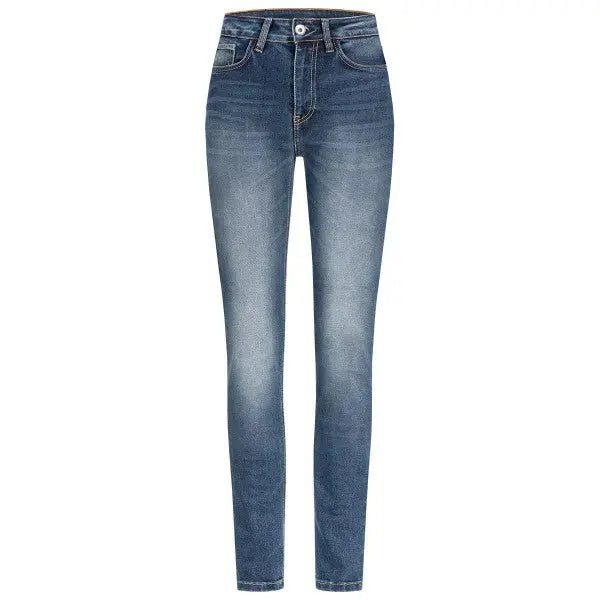 Rokker Rokkertech High Waist Womens Jeans in Blue