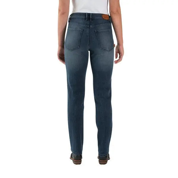 Rokker Rokkertech Mid Waist Straight Jeans Womens Jeans in Blue