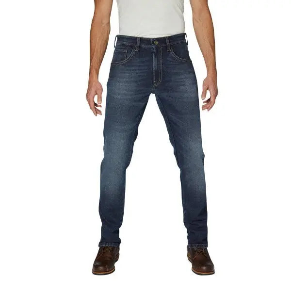 Rokker Rokkertech Tapered Slim Jeans in Dark Blue