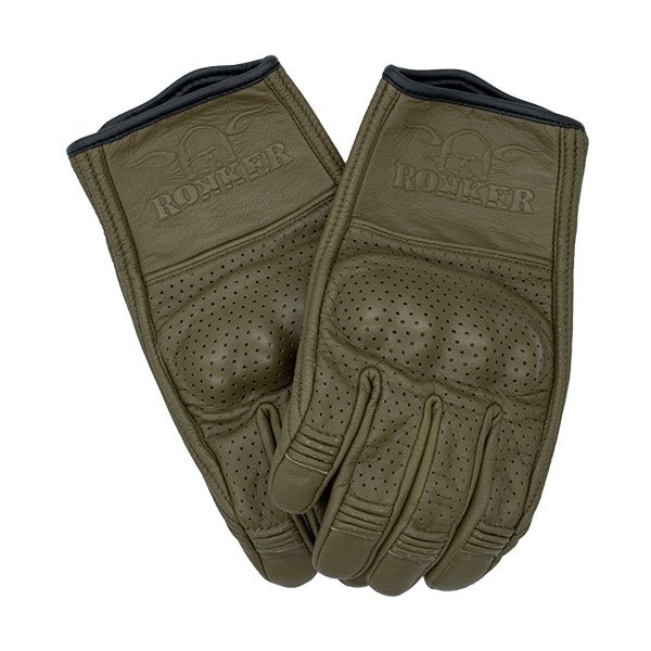 Rokker Tucson Perforated Glove in Olive