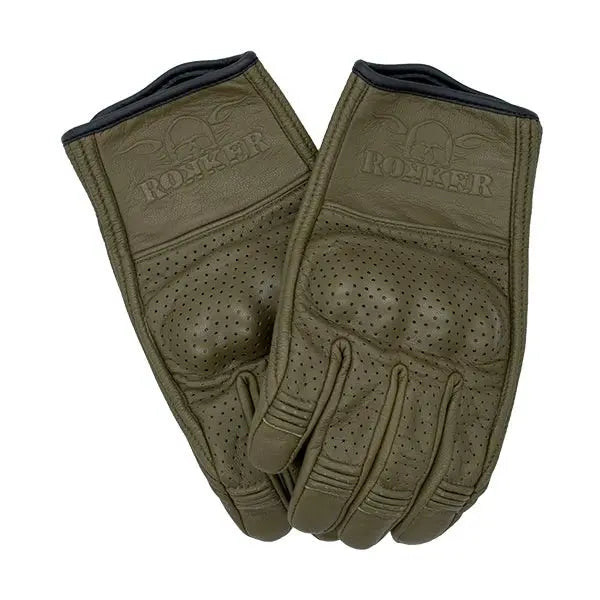 Rokker Tucson Perforated Glove in Olive