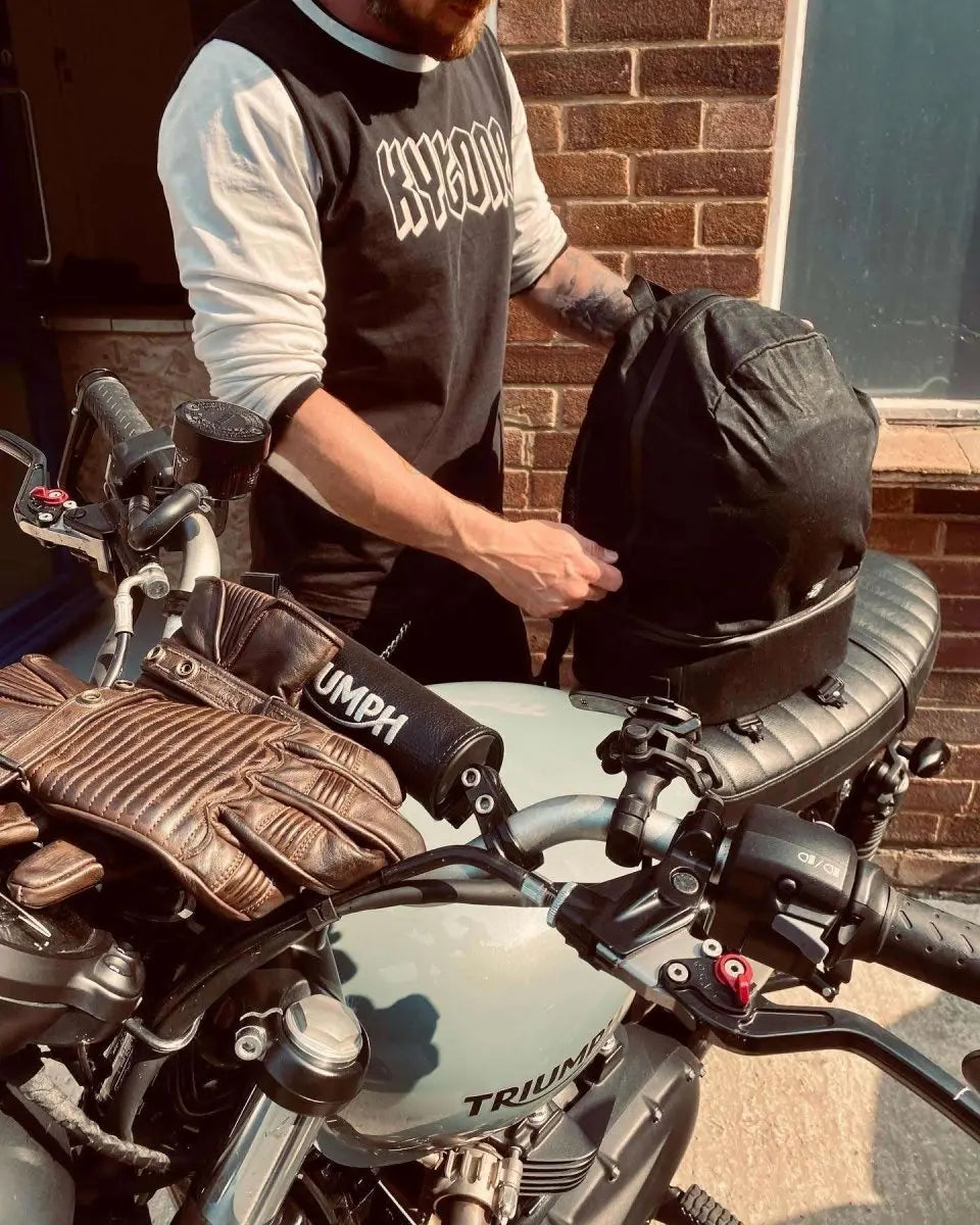 Wentworth Switchback Black Motorcycle Tail Bag / Backpack