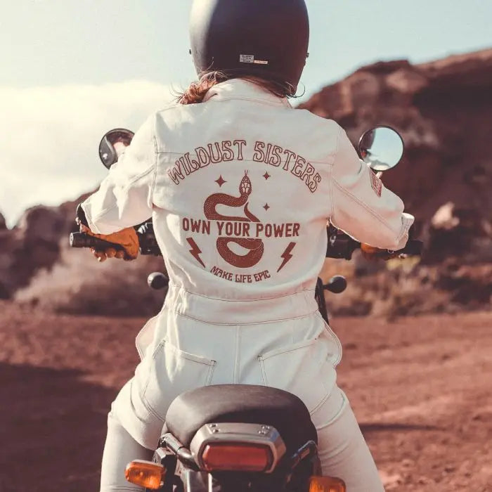 Wildust Sisters Aviator Ladies Jumpsuit - Ecru | Veloce Club