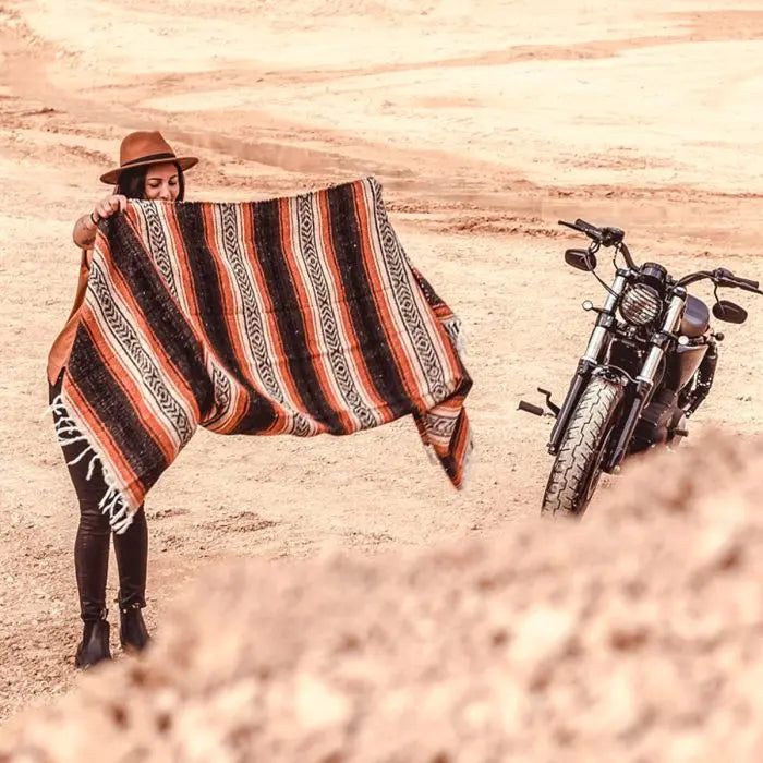 Wildust Sisters Mexican Rug with leather strap | Veloce Club