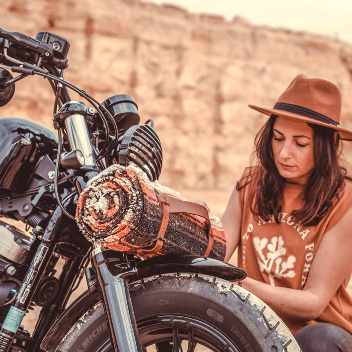 Wildust Sisters Mexican Rug with leather strap | Veloce Club