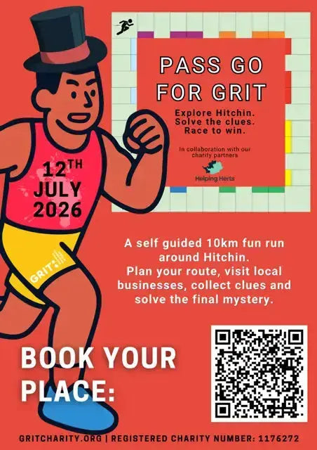 Pass Go For GRIT: Explore Hitchin, Solve Clues and Support Young People's Mental Health Veloce Club