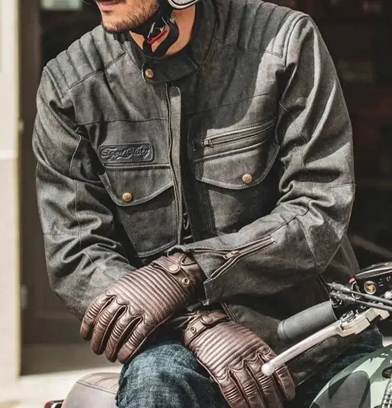 Denim Biker Jackets - Veloceclub UK