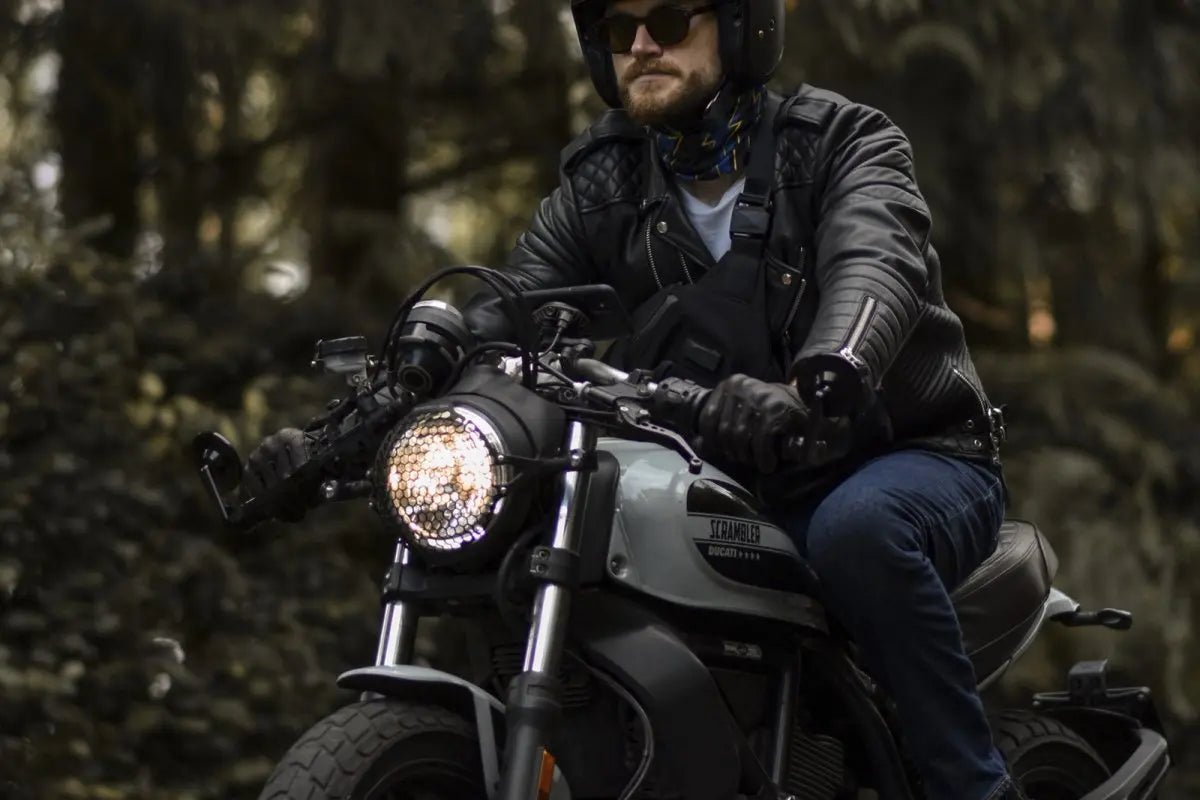 The Cafe Racer motorcyclist clothing available at Veloce Club