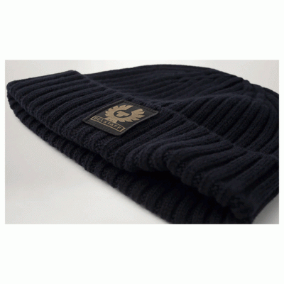 Belstaff Watch Beanie in Navy | Veloce Club